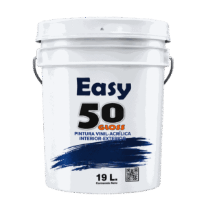 Cubeta de pintura vinil-acrílica Easy 50 Gloss de 19 litros.