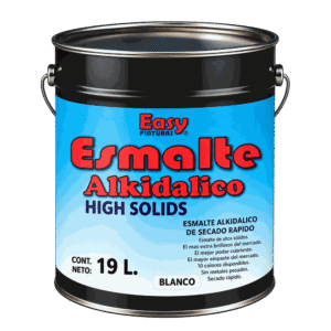 Esmalte alquidálico Easy Altos Sólidos de secado rápido, cubeta de 19 litros.