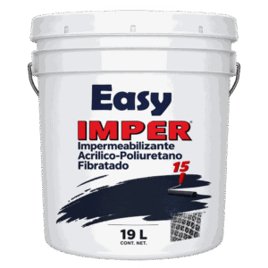 Impermeabilizante Easy Imper Fibratado de 15 años en cubeta de 19 litros.